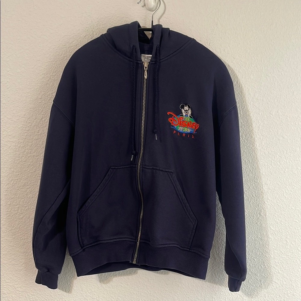 Disney Store Paris Blue Zip-Up Hoodie